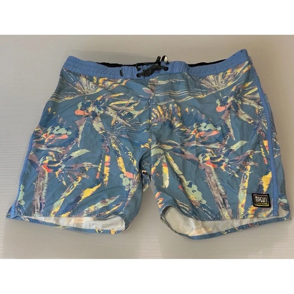 Quick Dry Board Shorts Mirage  Mason Swimwear Swimsuit Size 40‎ Blue Tropical